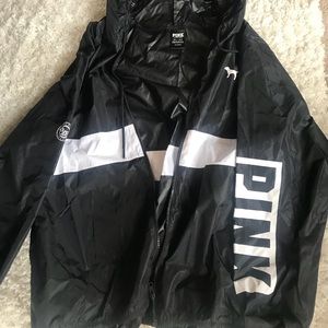 pink (victoria’s secret) rain jacket
